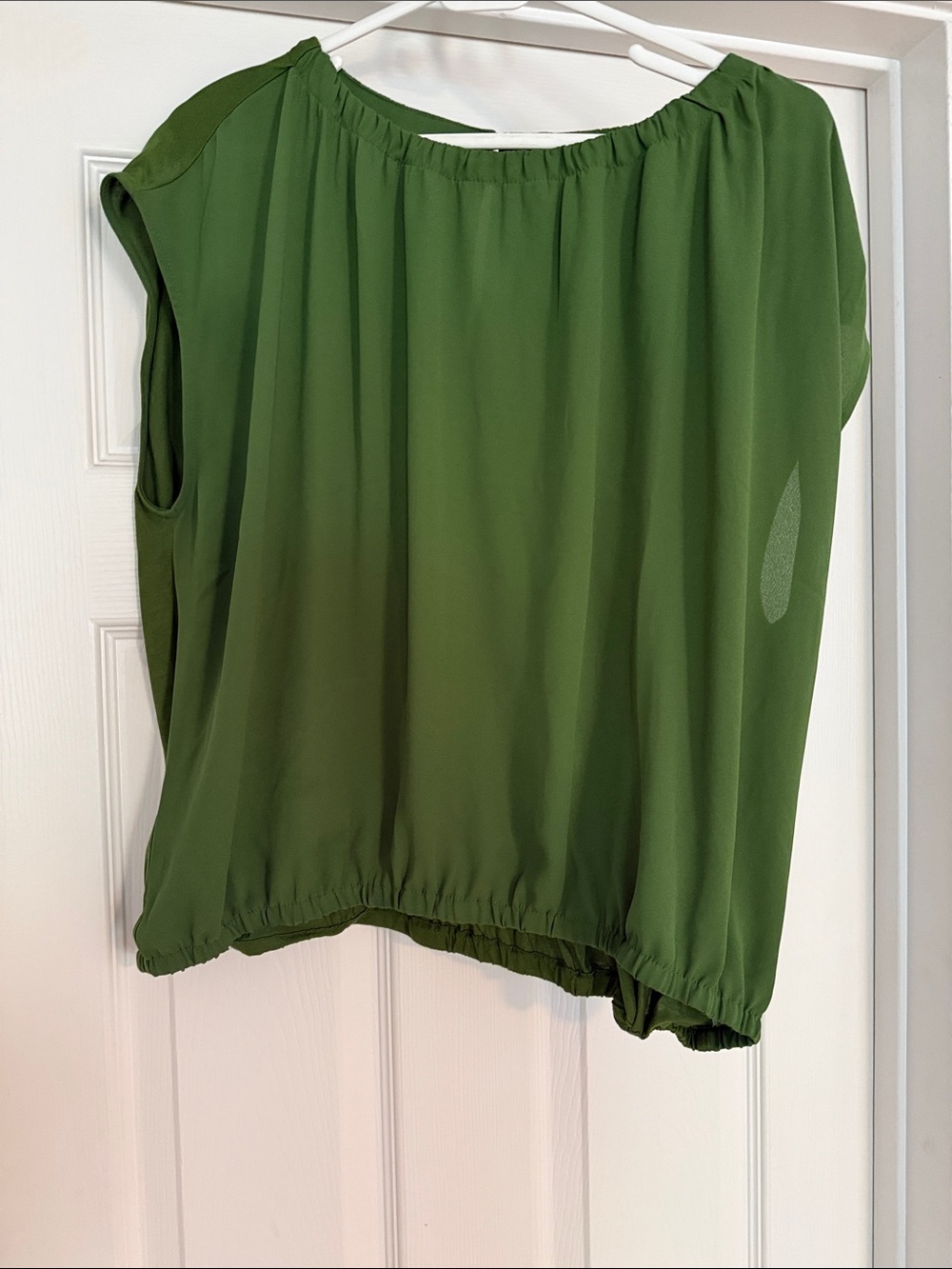 LOFT Olive Green Sleeveless Blouse